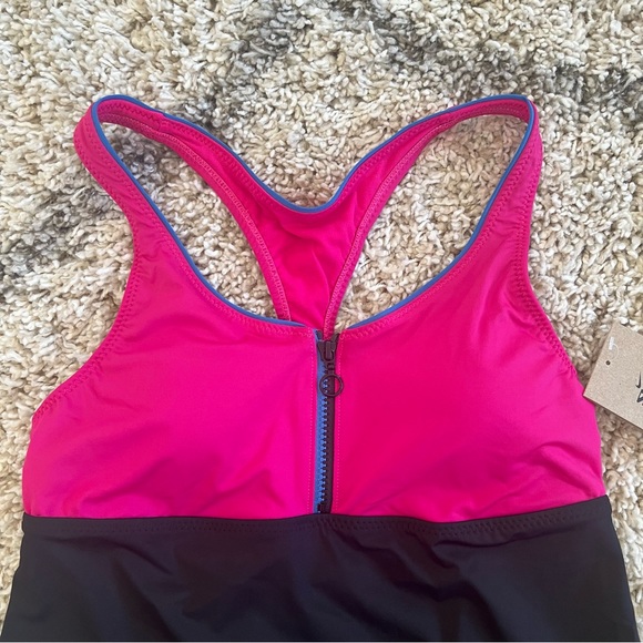 ✔️NWT✔️ NIKE Colorblock Racerback Tankini Swimsuit - Picture 5 of 11